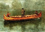 Albert Bierstadt Fishing_from_a_Canoe oil painting reproduction